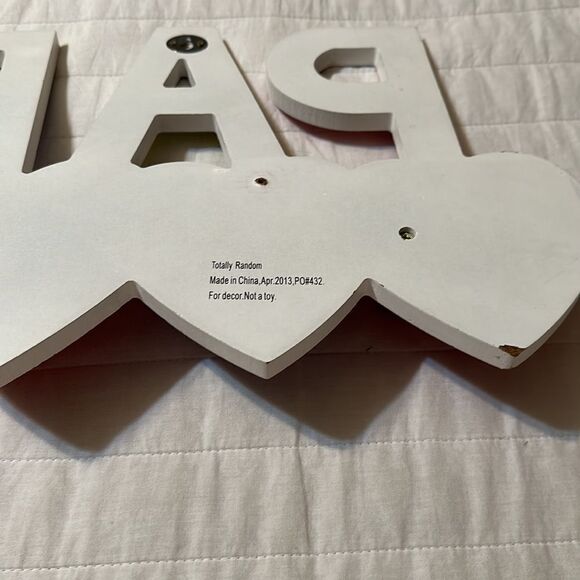 PARIS Love Hearts Multi Girl’s Room Mud Room Bathroom Wooden Hanger Decor - Picture 12 of 16